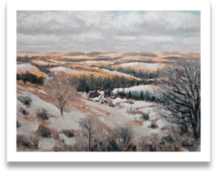 Pennsylvania Snow - by Bob Bickers, 11 x 14, oil on board