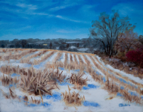 After the Snowfall - by Bob Bickeers,12 x 16, oil on canvas