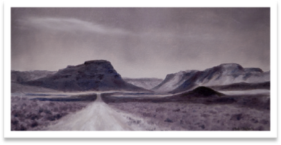 Wyoming Shadows - by Bob Bickers, 12 x 24, oil pon canvas